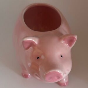 Pink Pig Piggy Dish/Planter Approximately 6”x2½”x3”
